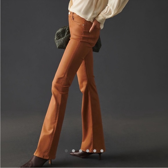 Anthropologie | Hudson Barbara Coated Bootcut Jeans in Toffee Size 33 - Picture 8 of 16